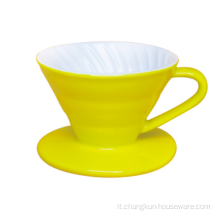 Tazza con filtro per caffè in ceramica con gocciolatore V60 Pour